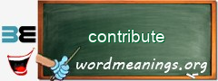 WordMeaning blackboard for contribute